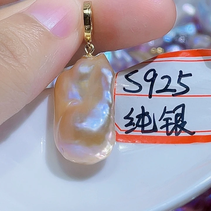 淡水珍珠银S925镶嵌颈饰