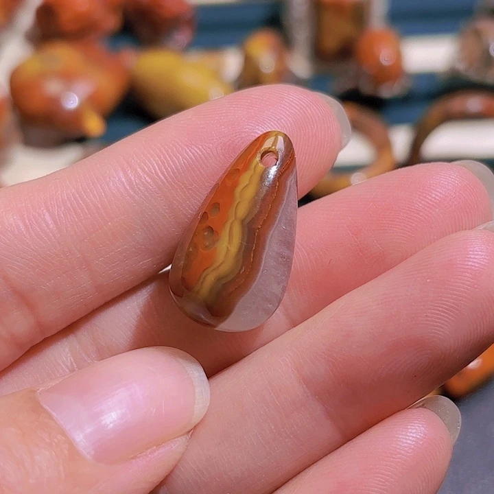 玛瑙/玉髓吊坠(不含链)未镶嵌草*