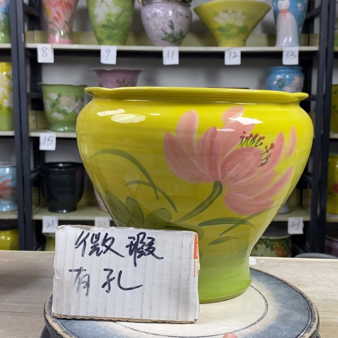 景德镇手工手绘陶瓷花盆