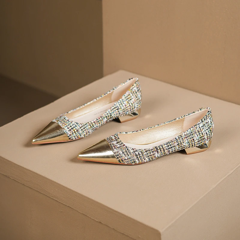 小香风新款韩版浅口低跟单鞋法式晚风女鞋