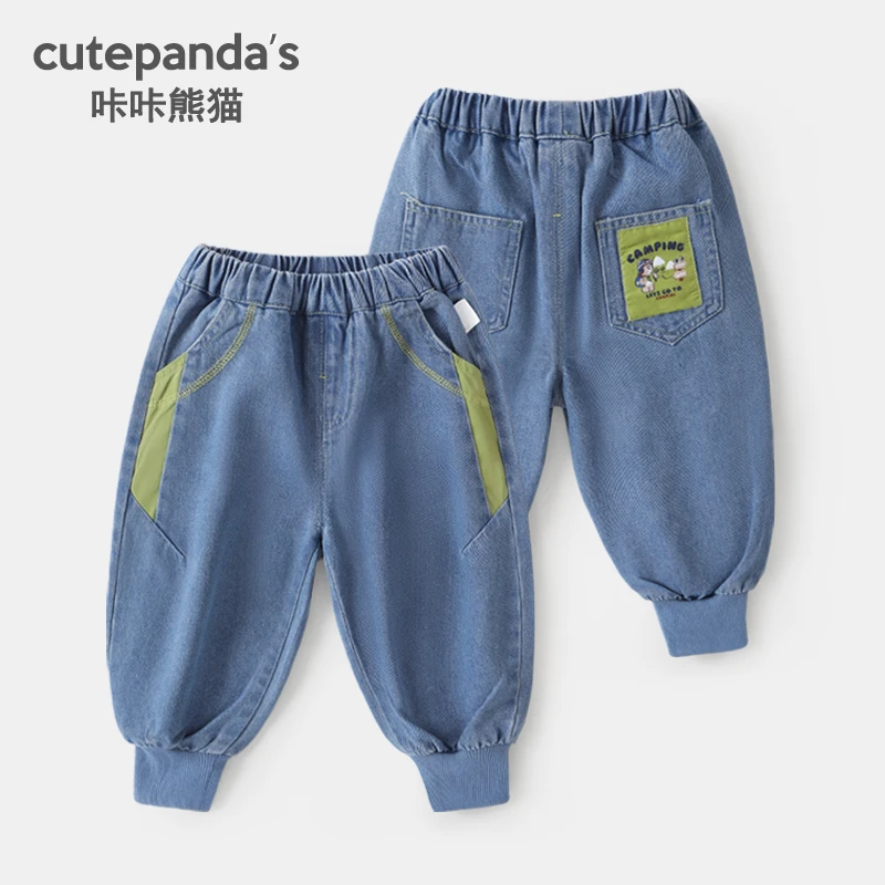 【现货】婴儿韩版牛仔长裤秋装春秋儿童男童女宝宝小童休闲裤Y9689