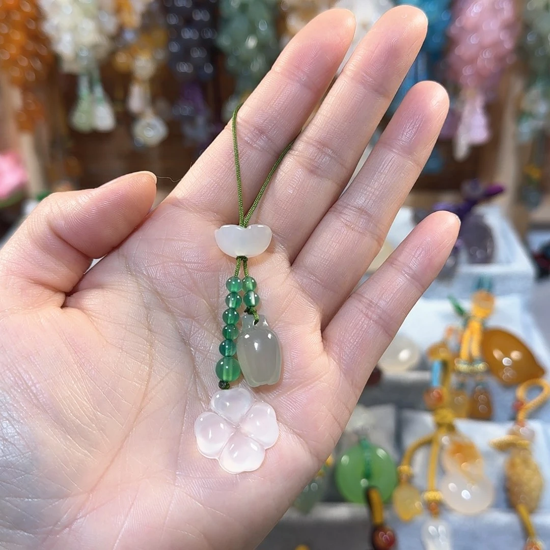 玛瑙/玉髓手机挂件未镶嵌