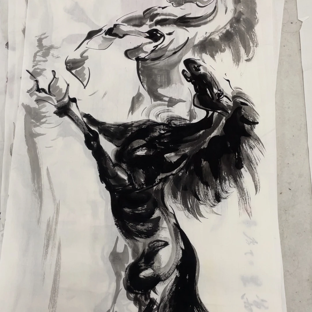 老***张国画李军老师绘画