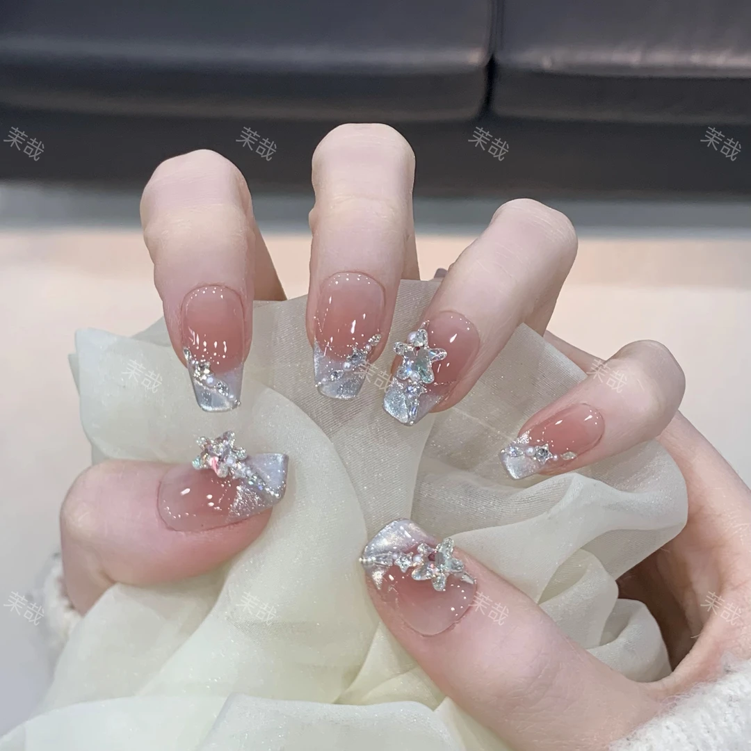 茉哉妮妮【海瑟薇】纯手工定制美甲拆卸穿戴甲A3568