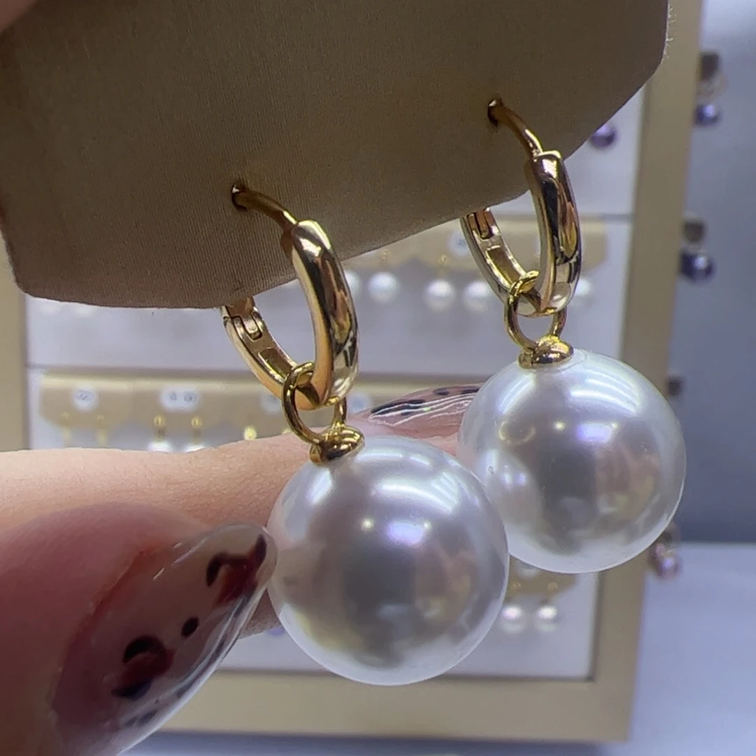 淡水珍珠耳饰银S925镶嵌