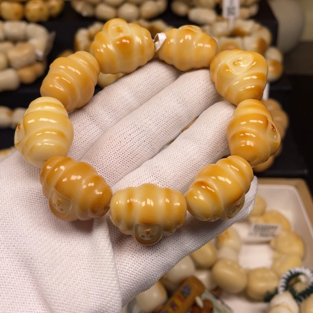 菩提根/象牙果手串110牛角包小猪微瑕