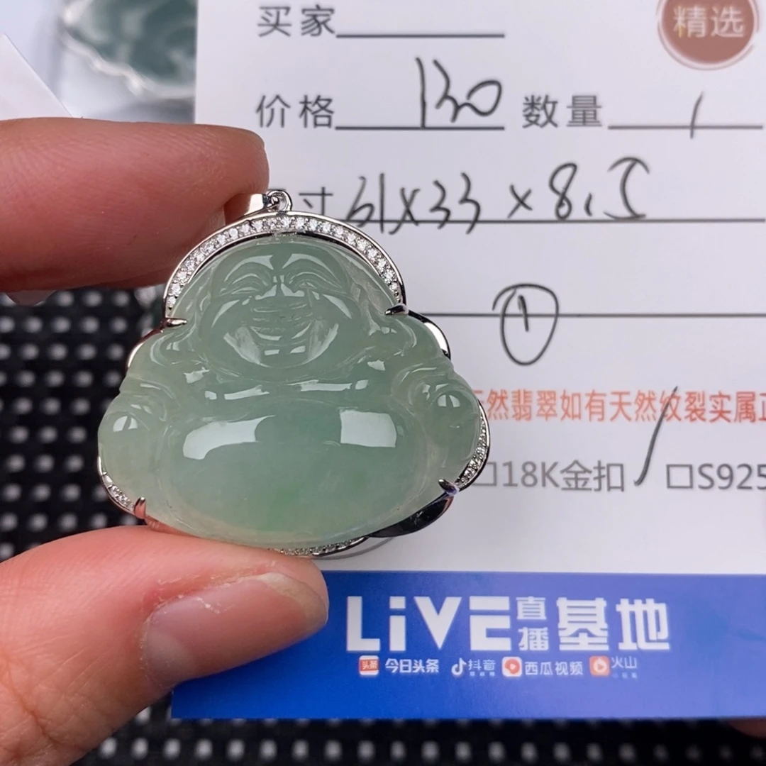 皮***士翡翠银S925镶嵌颈饰