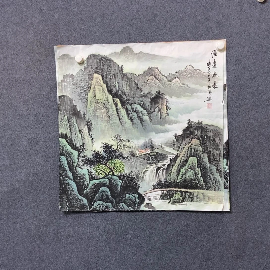 国画四尺斗方一副