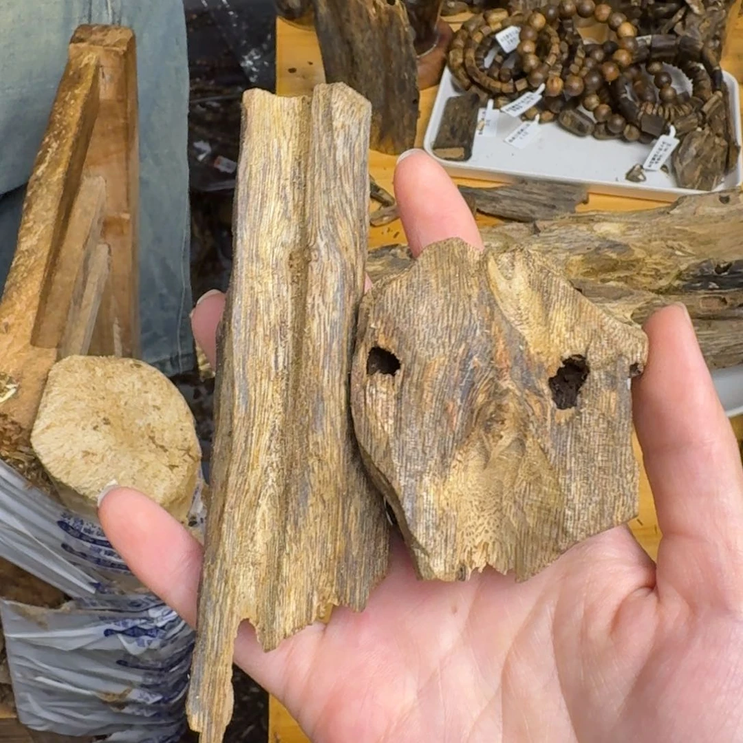 沉香沉香碎屑白棋品种块料37克