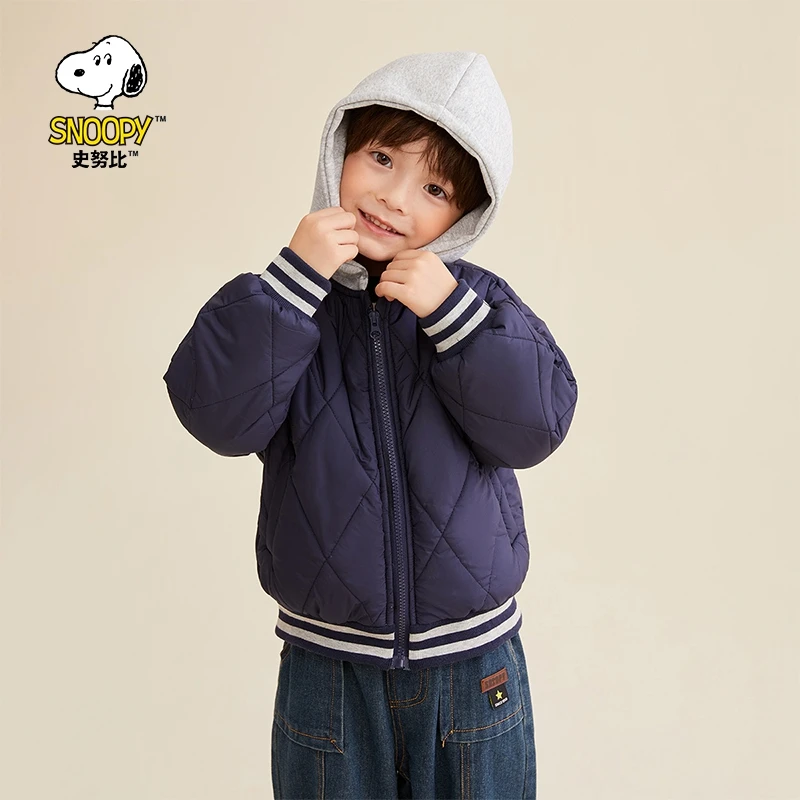 【小丽推荐】史努比儿童休闲百搭时尚潮童棉服外套JY44W010