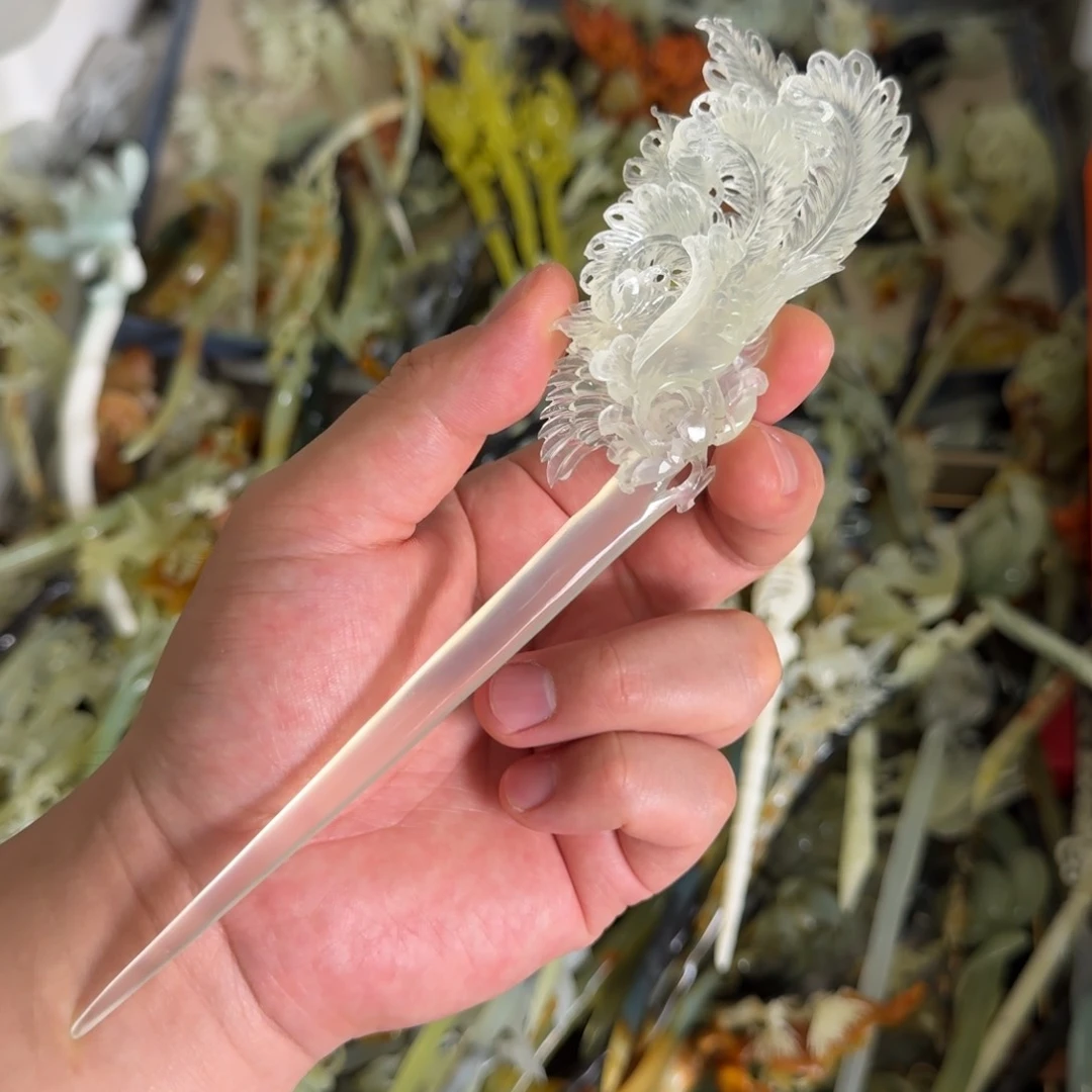 岫玉发饰未镶嵌明君玉簪贼拉好看