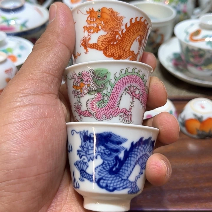 纯手绘精品盖碗杯