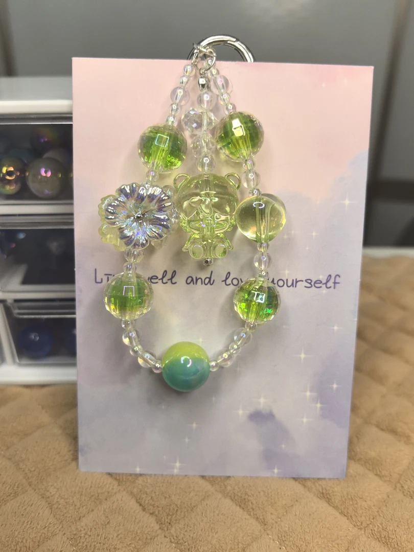 手工制作精美泡泡玛特手机链包包挂件挂绳透明可爱手机挂绳