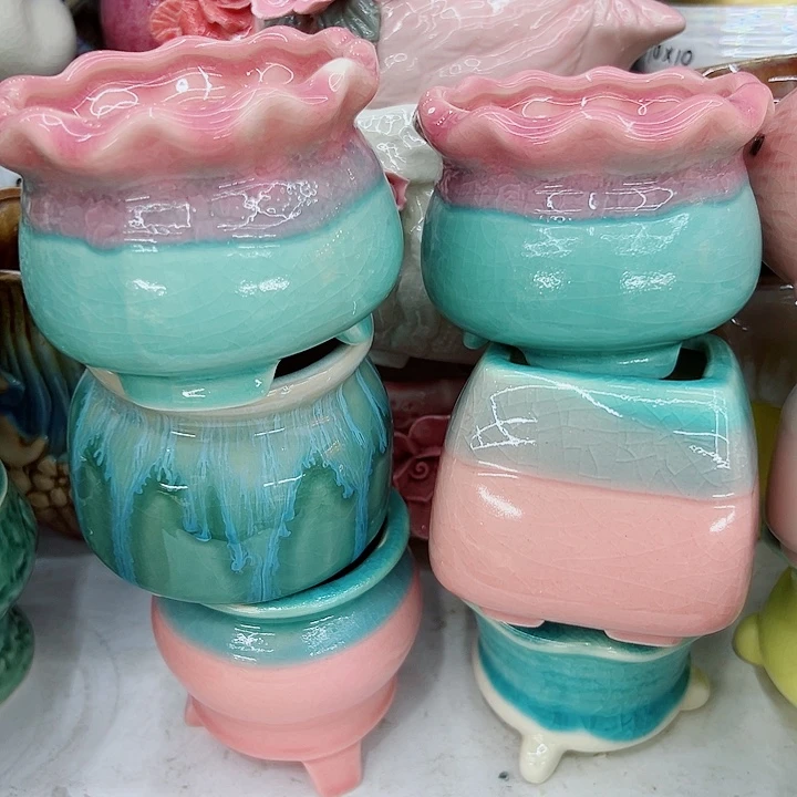 有孔，满10元发货多肉陶瓷花盆