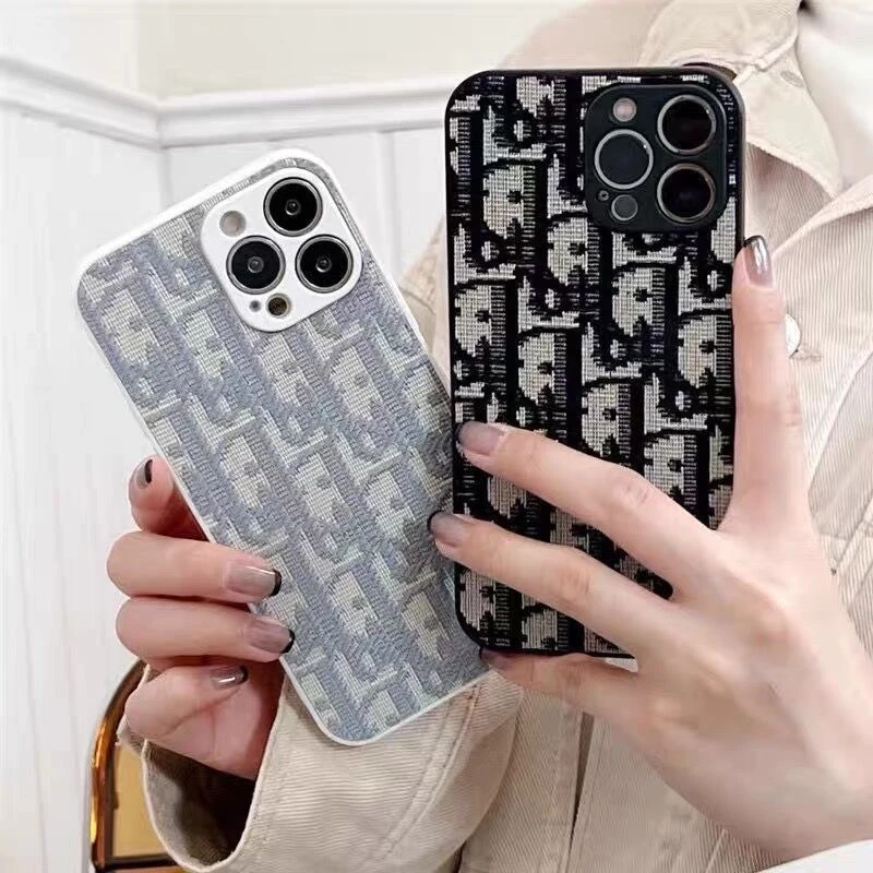 潮牌毛线刺绣D家适用iPhone16promax手机壳苹果15pro高端女款防摔