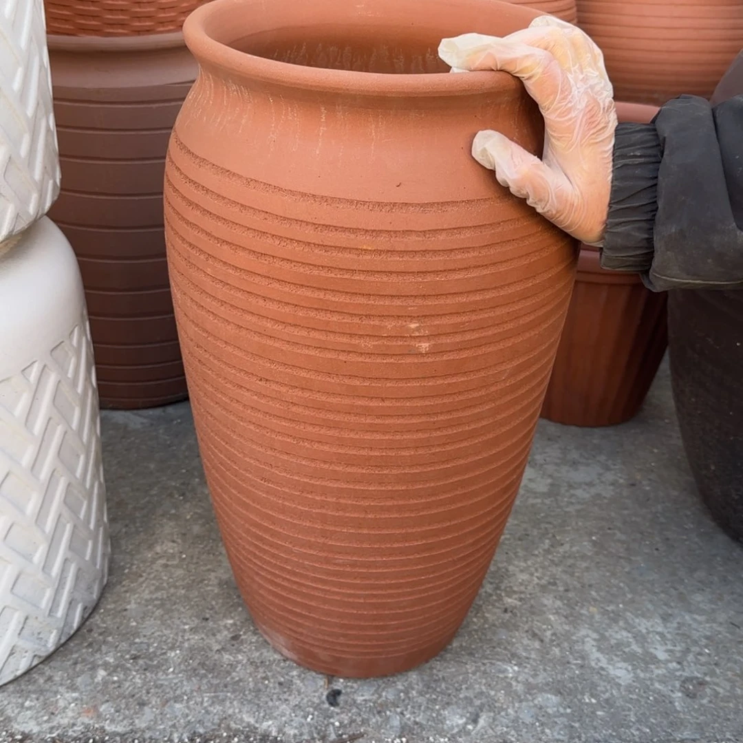 紫砂花盆口25高50宜兴紫砂