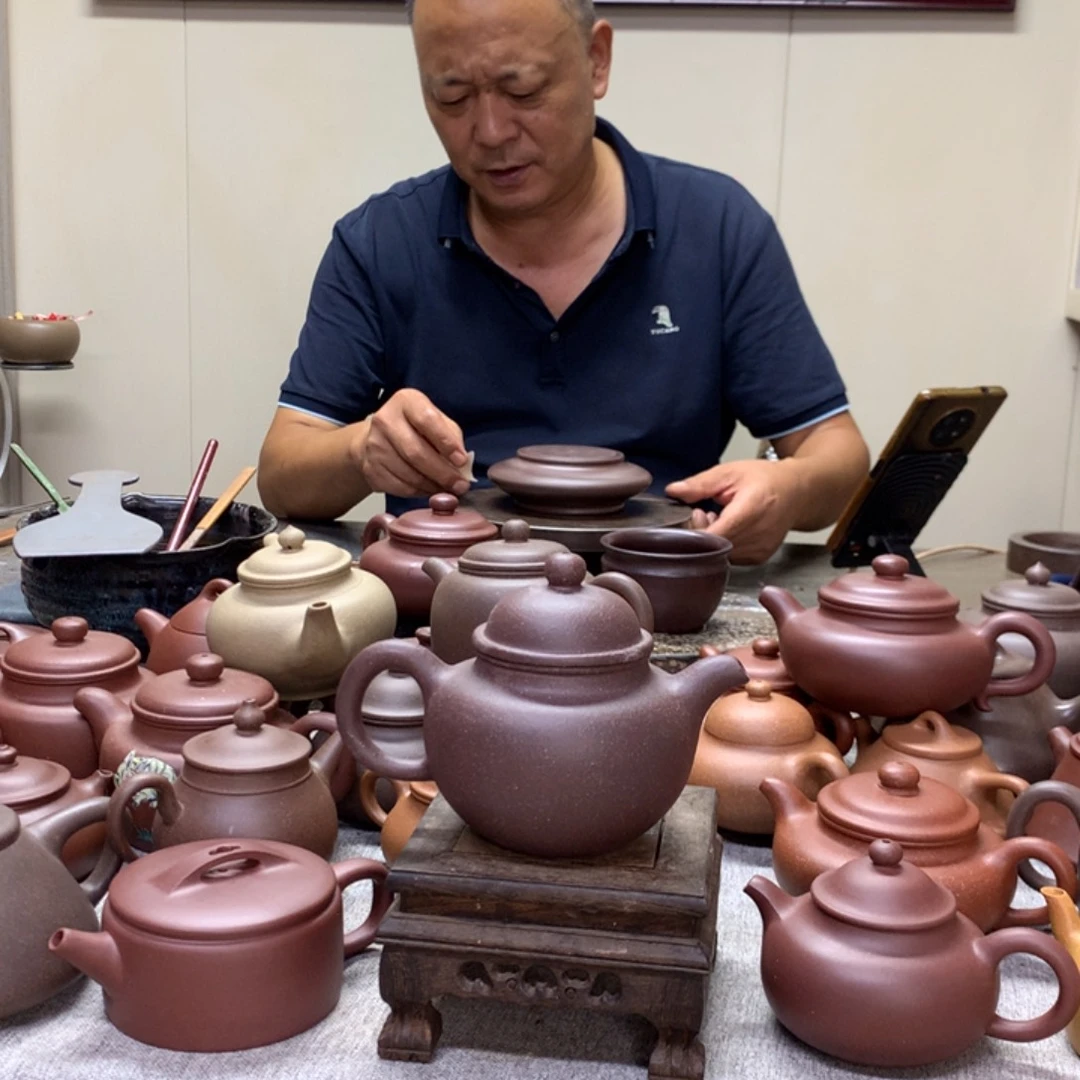 茶壶紫泥掇球300 C半手工制作