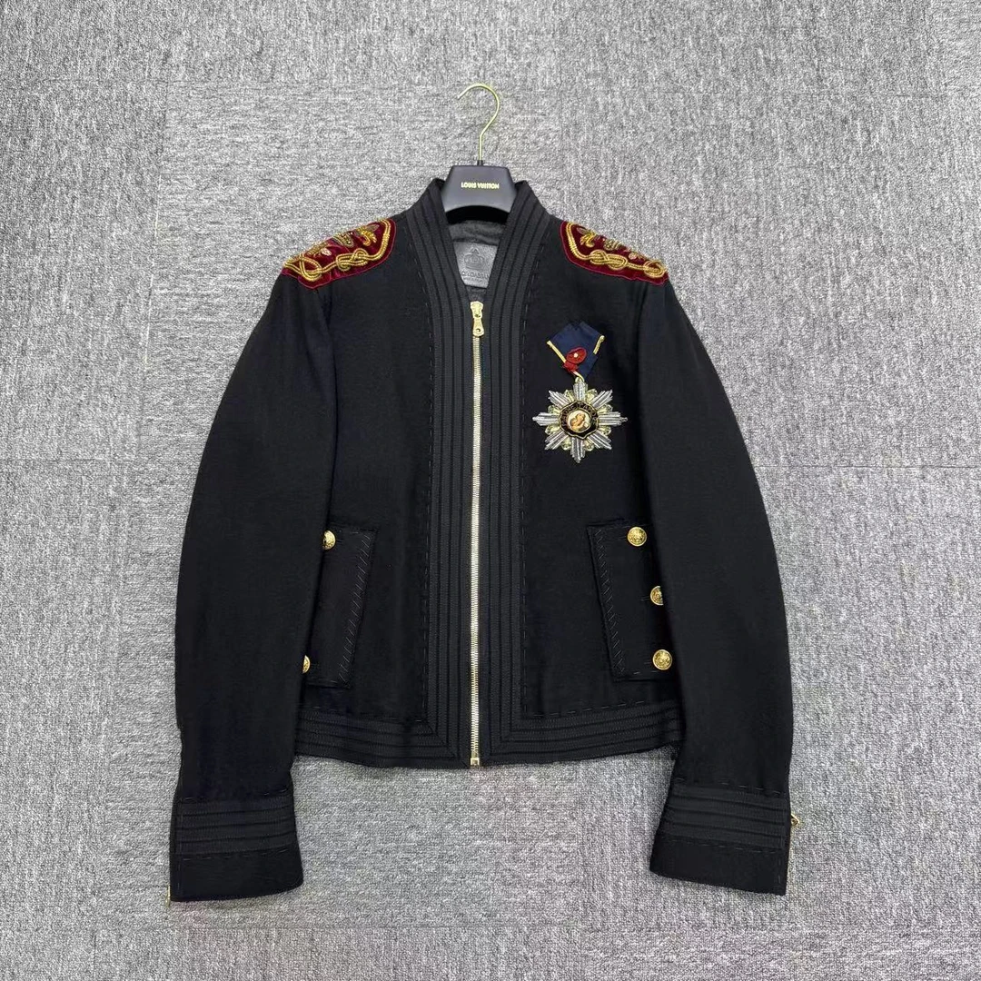 99新  DG  重工艺刺绣徽章羊毛外套/50/编码14265