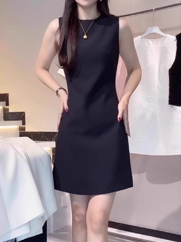 大码女装显瘦a字背心裙子2025夏季新款胖mm小个子韩版西装连衣裙