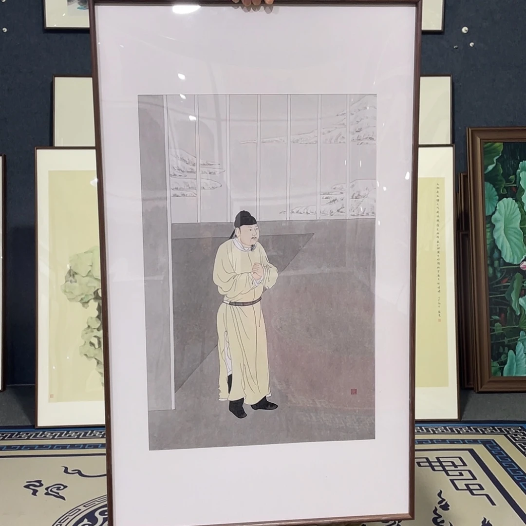 国画手绘画作品带框60/100