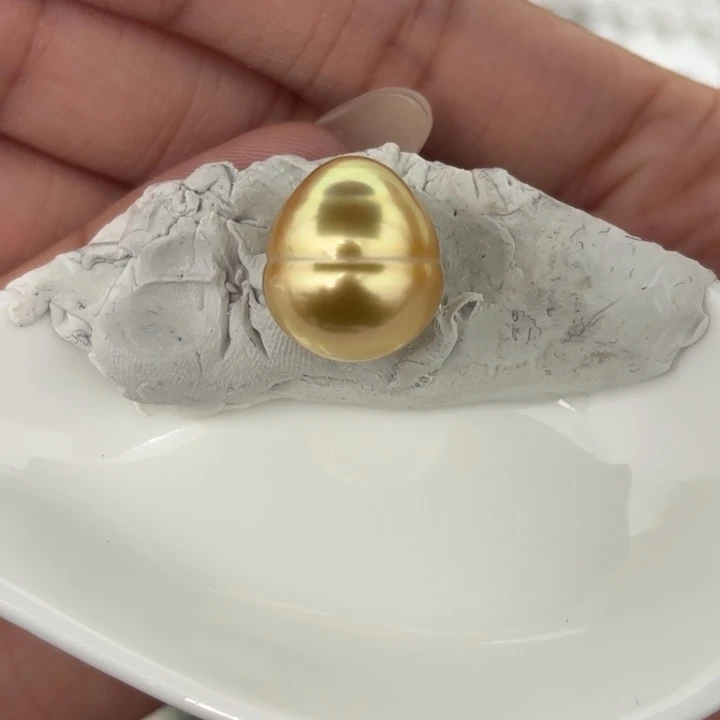 定制海水珍珠未镶嵌裸珠13-14金珠一颗