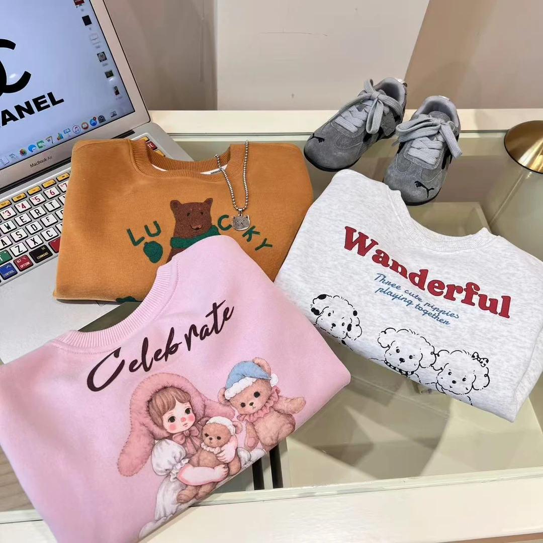 X.M姐妹点单款~ins小韩妹超爱穿的女童圆领卫衣