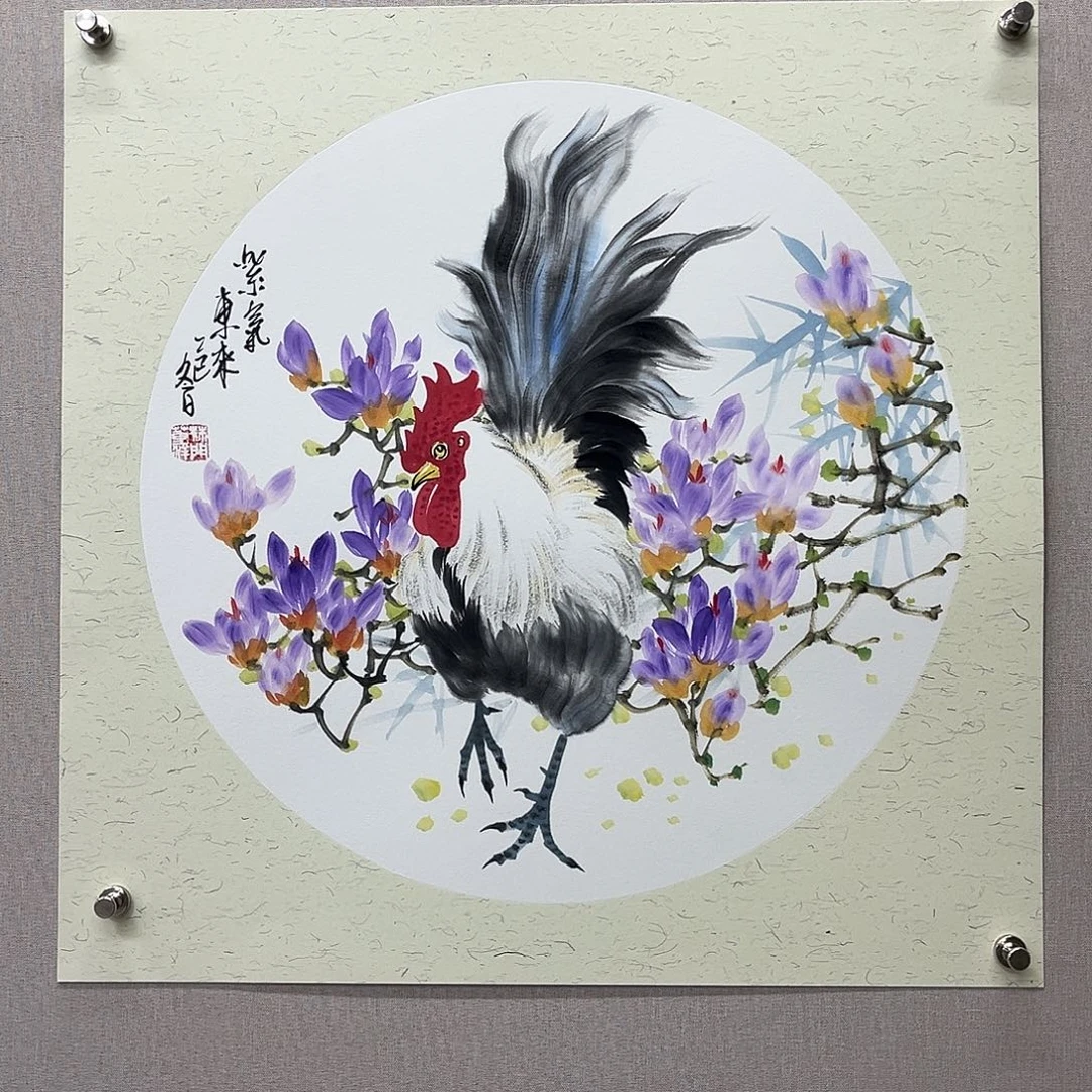 国画艺术家真人手绘