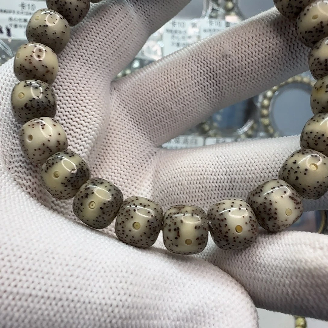 狭***个手串星月菩提卡10通体一线