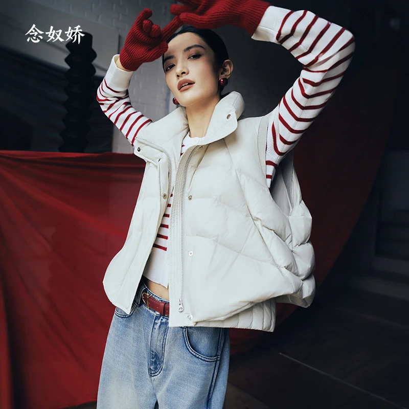 念奴娇云朵羽绒马甲90白鹅绒轻盈保暖