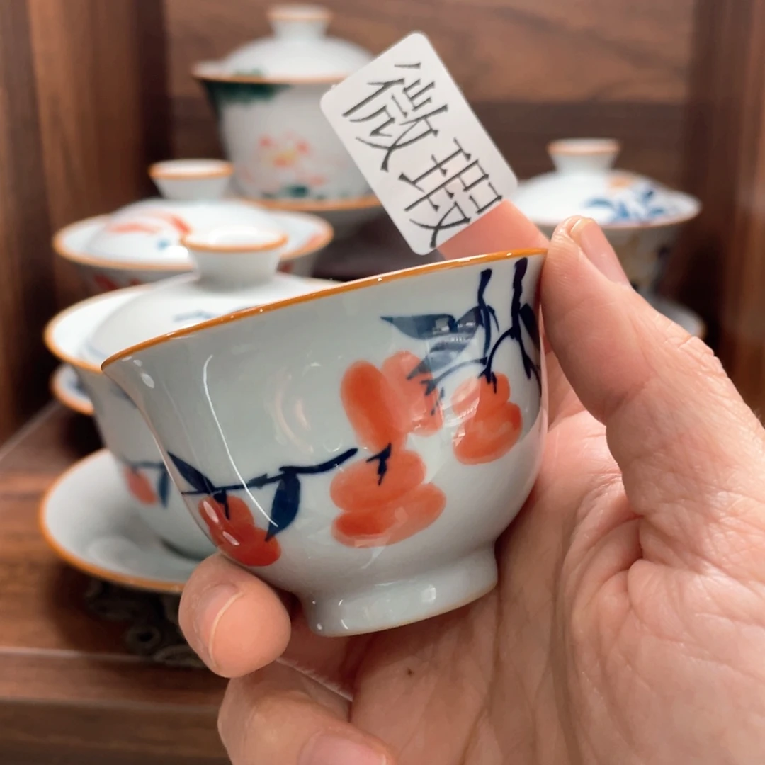 微瑕釉下彩纯手绘