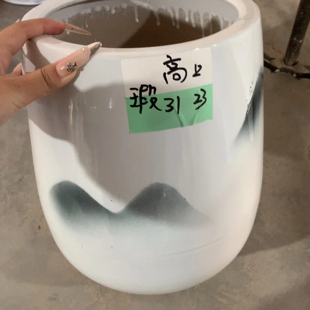 微瑕高温陶瓷花盆