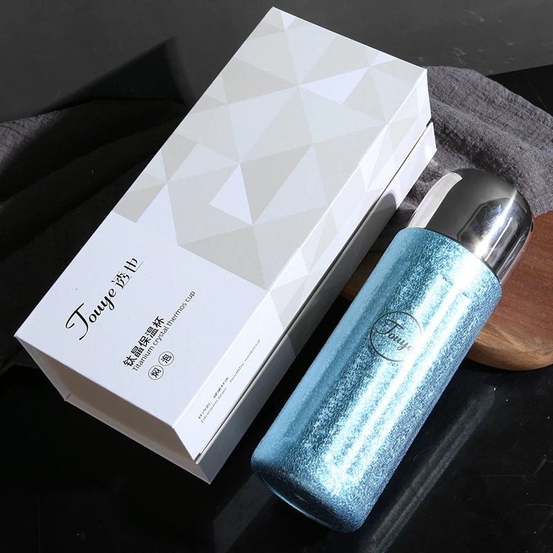 钛杯焖泡保温杯养生水杯450ML钛内胆弱碱矿石芯带茶漏活氢焖泡