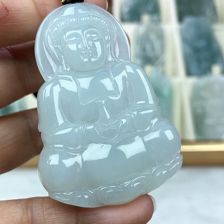 翡翠未镶嵌颈饰@*你天然翡翠A货正装观音