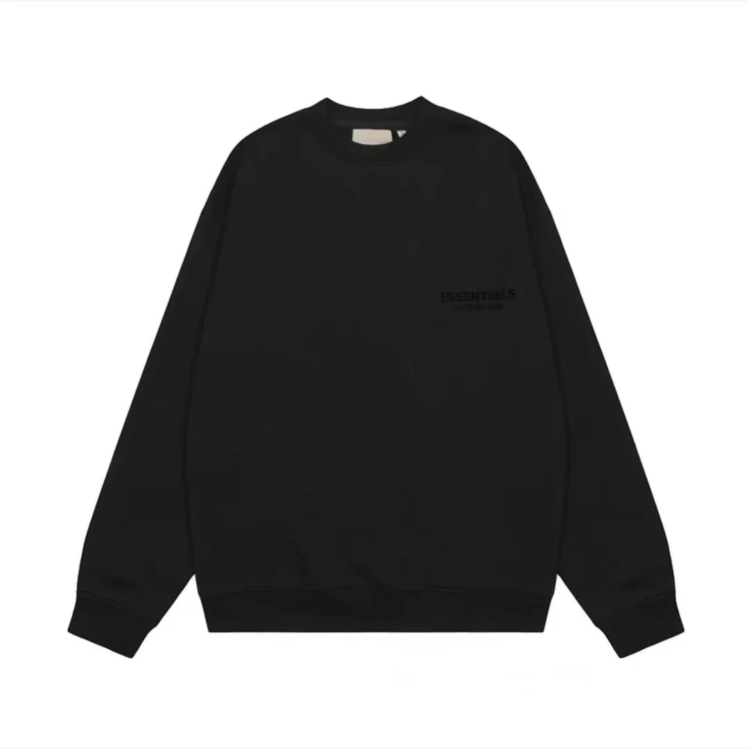 ESS22款第八季   前后双排植绒印花宽松休闲圆领长袖卫衣