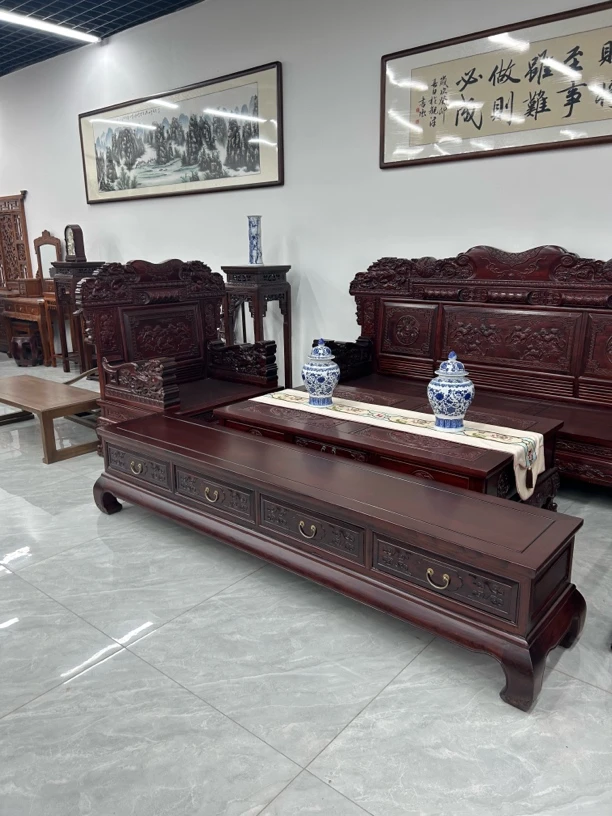 两米二全榆木电视柜➕1.2宽罗汉床