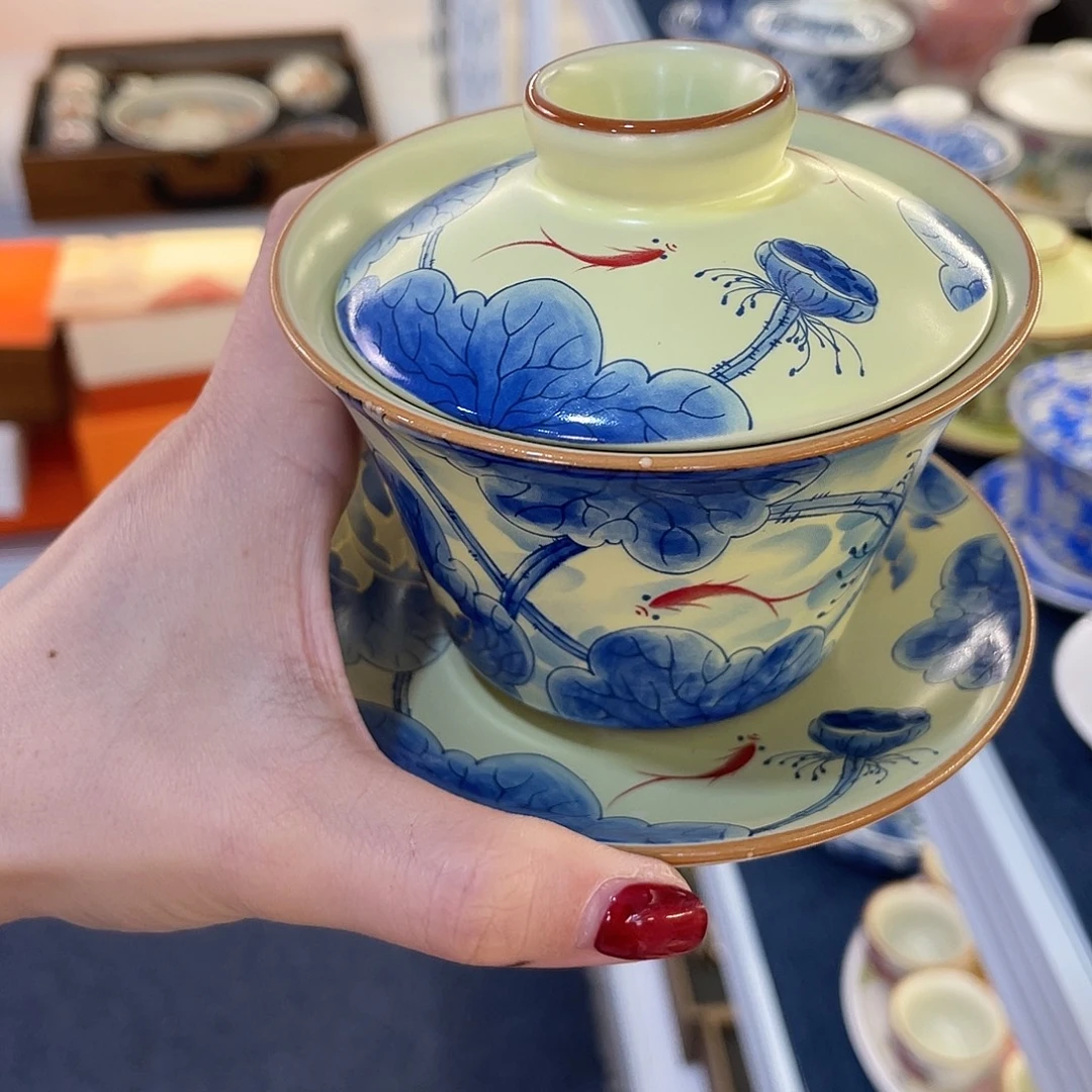 陶景德陶瓷盖碗茶具