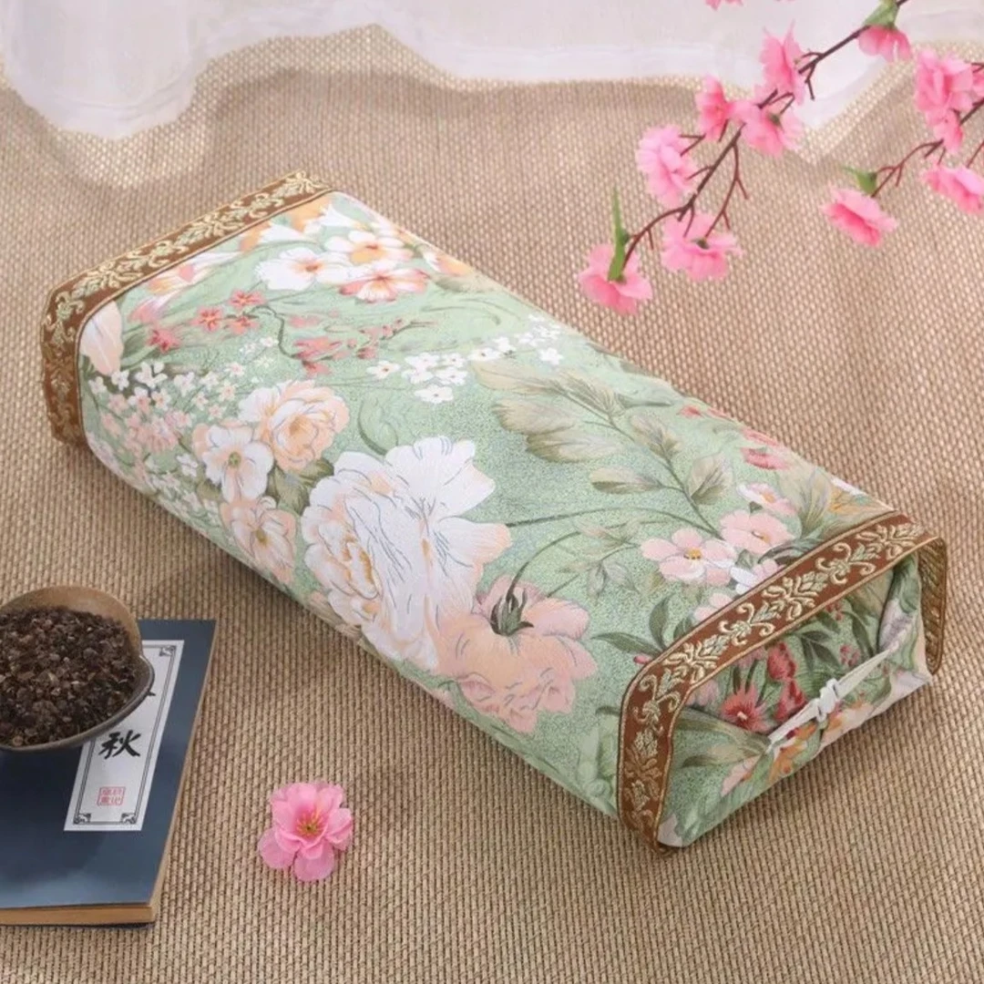 稻谷壳枕头花草枕助眠福禄增寿阿嫲的手作枕头助睡眠安神护颈椎