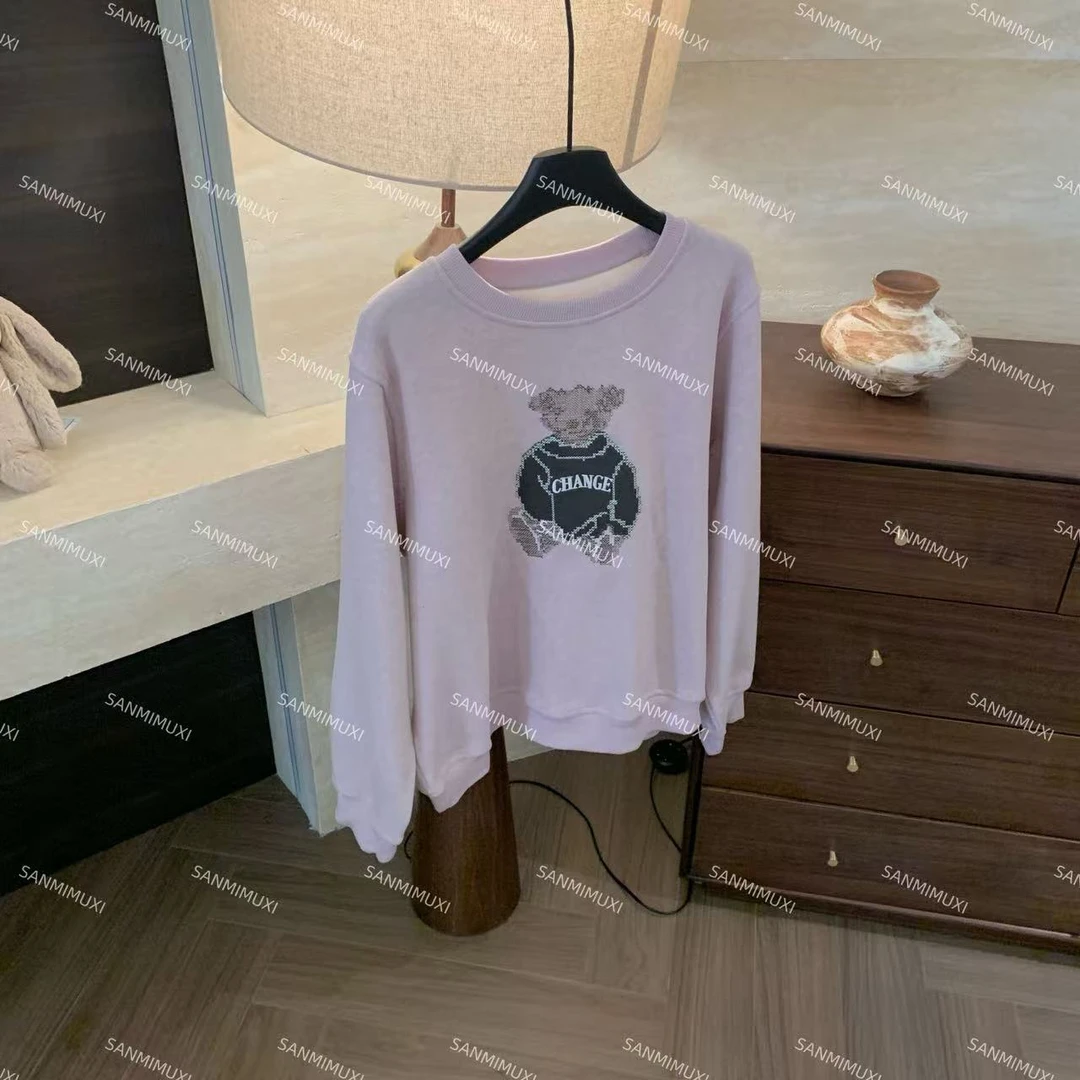 加绒正肩卡通卫衣 J1393