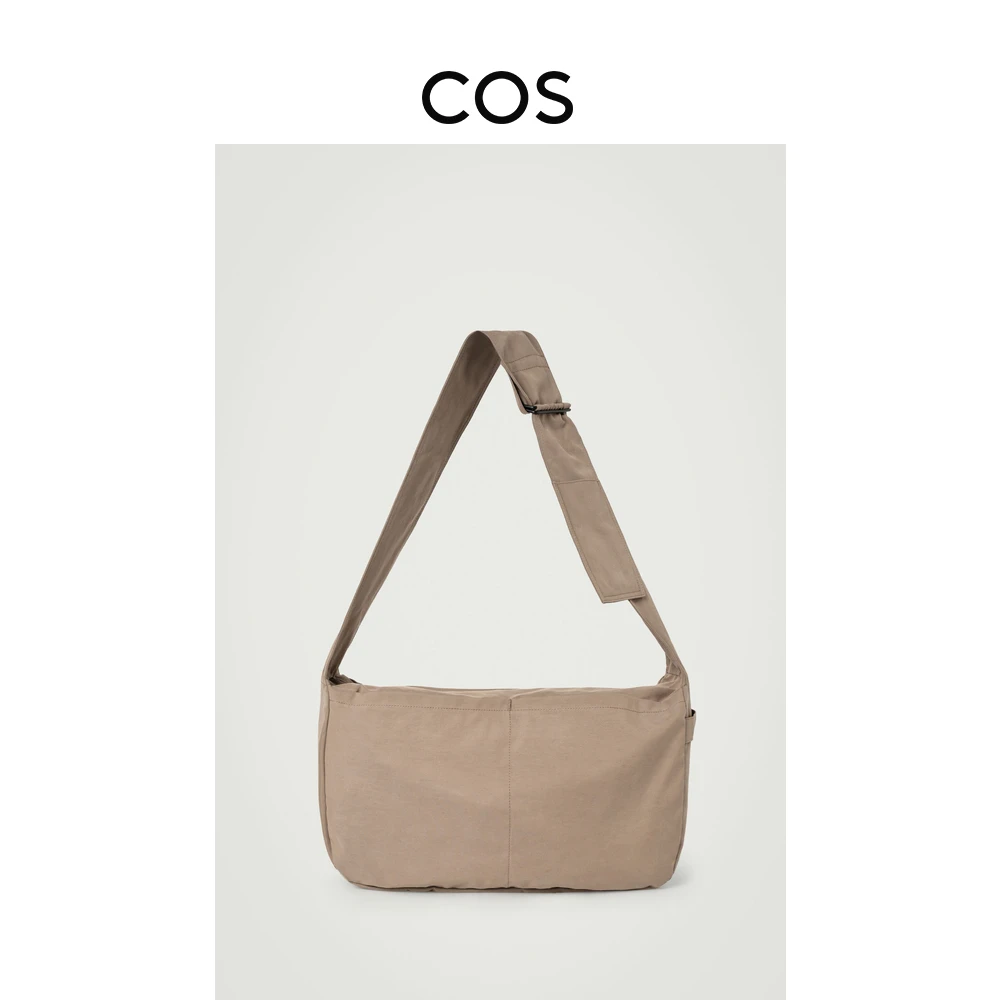 COS男士 混纺斜挎包卡其色2025春季新品1263912002
