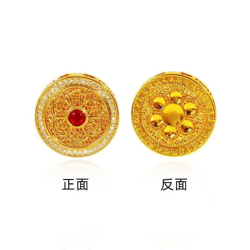 【天总甄选】浮翠流丹培育红宝石宝罗盘吊坠合金镶嵌赠链【ZDZ479】