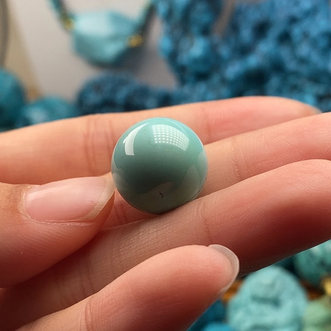 绿松石银S925镶嵌珠宝半成品