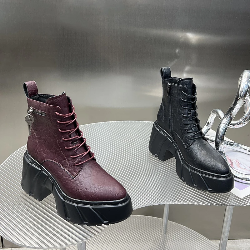 2025秋冬新款尖头切尔西靴时装靴显瘦小个子松糕底女SJ7801-5