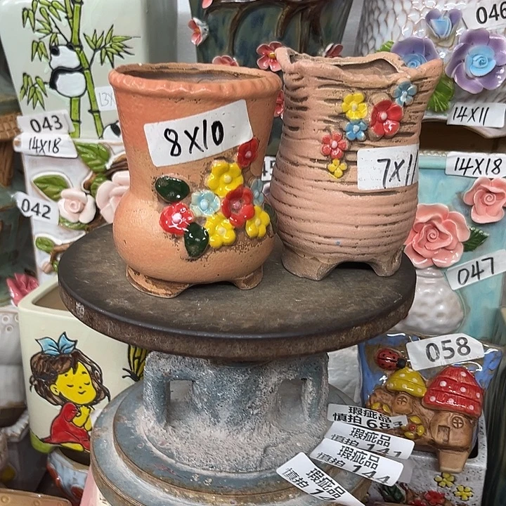 紫砂花盆粗陶材质多肉花盆