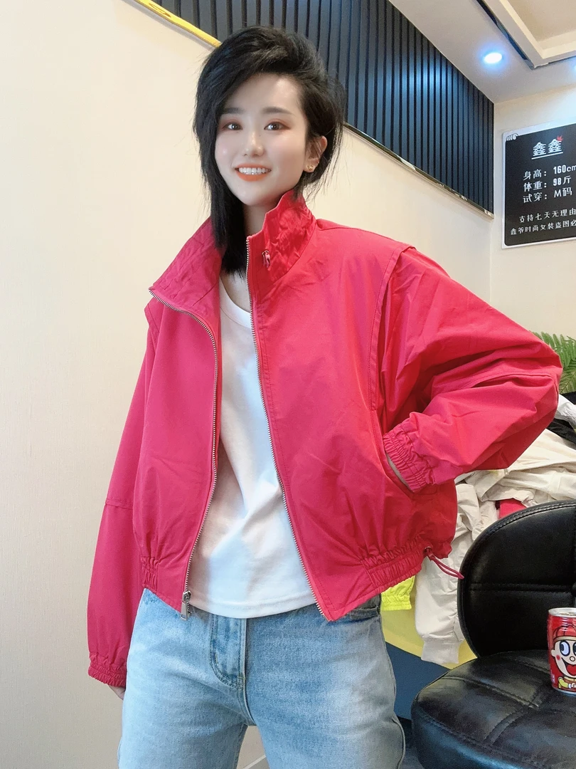 【品质】【单款】早春季新款立领短款外套百搭显瘦洋气款772