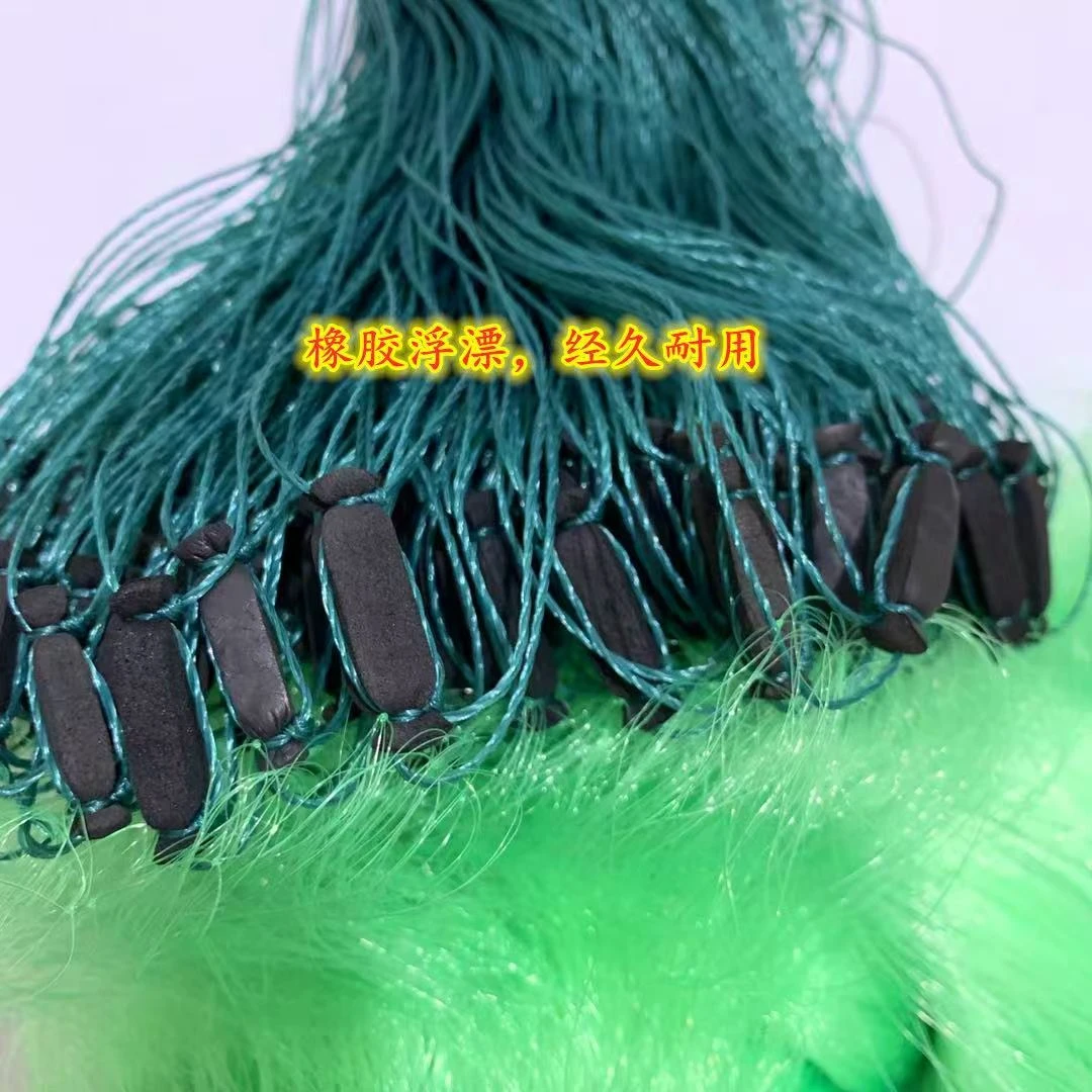 翡翠加粗三层渔网粘网网捕鱼网白条丝网赶海鲤鱼草鱼网咬口渔具