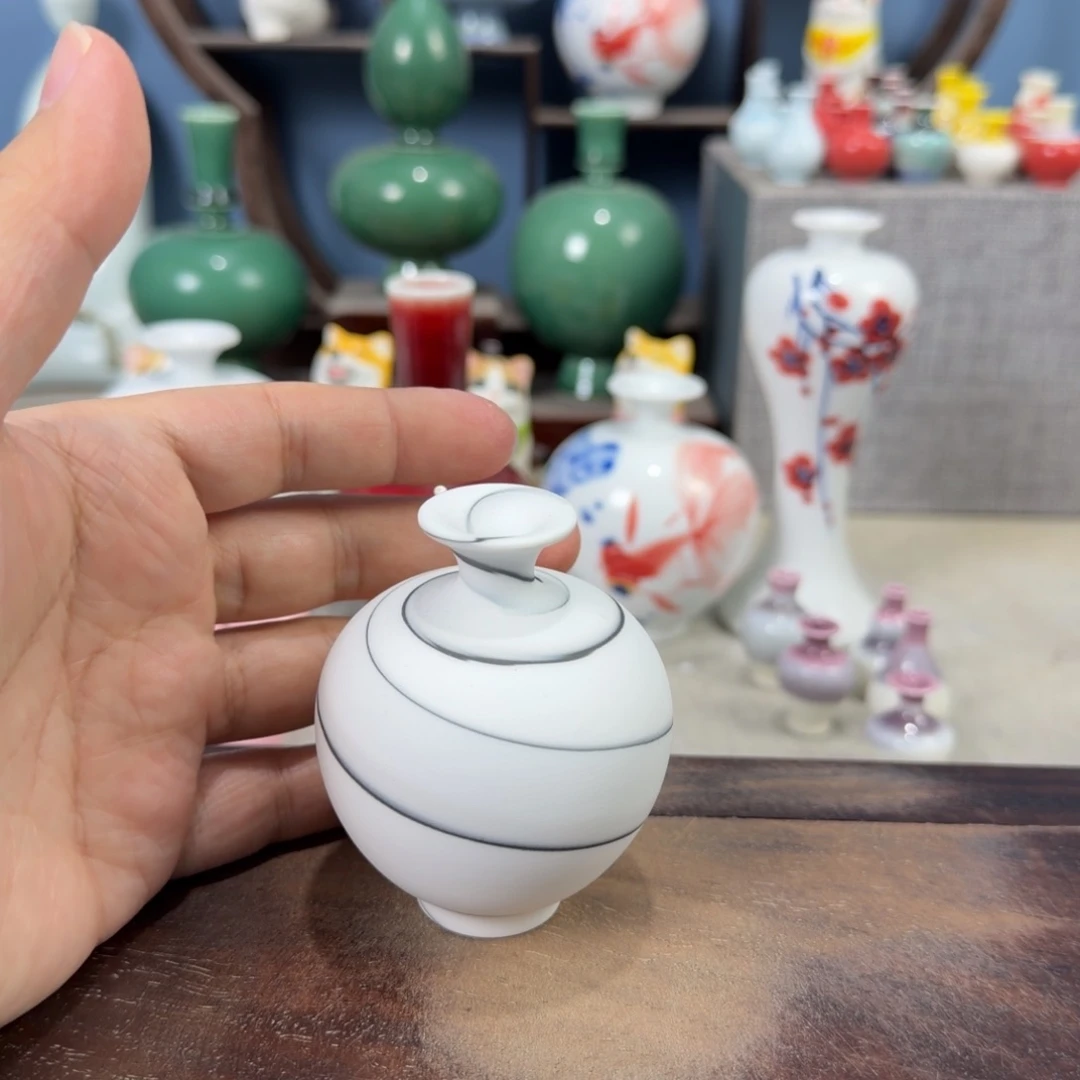 陶瓷手工小花器摆件