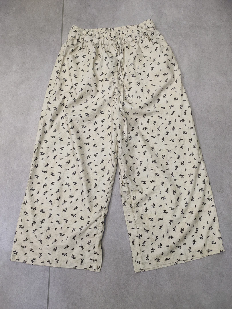 复古文艺宽松百搭休闲显瘦直筒长裤麻料裤女XHH 0212