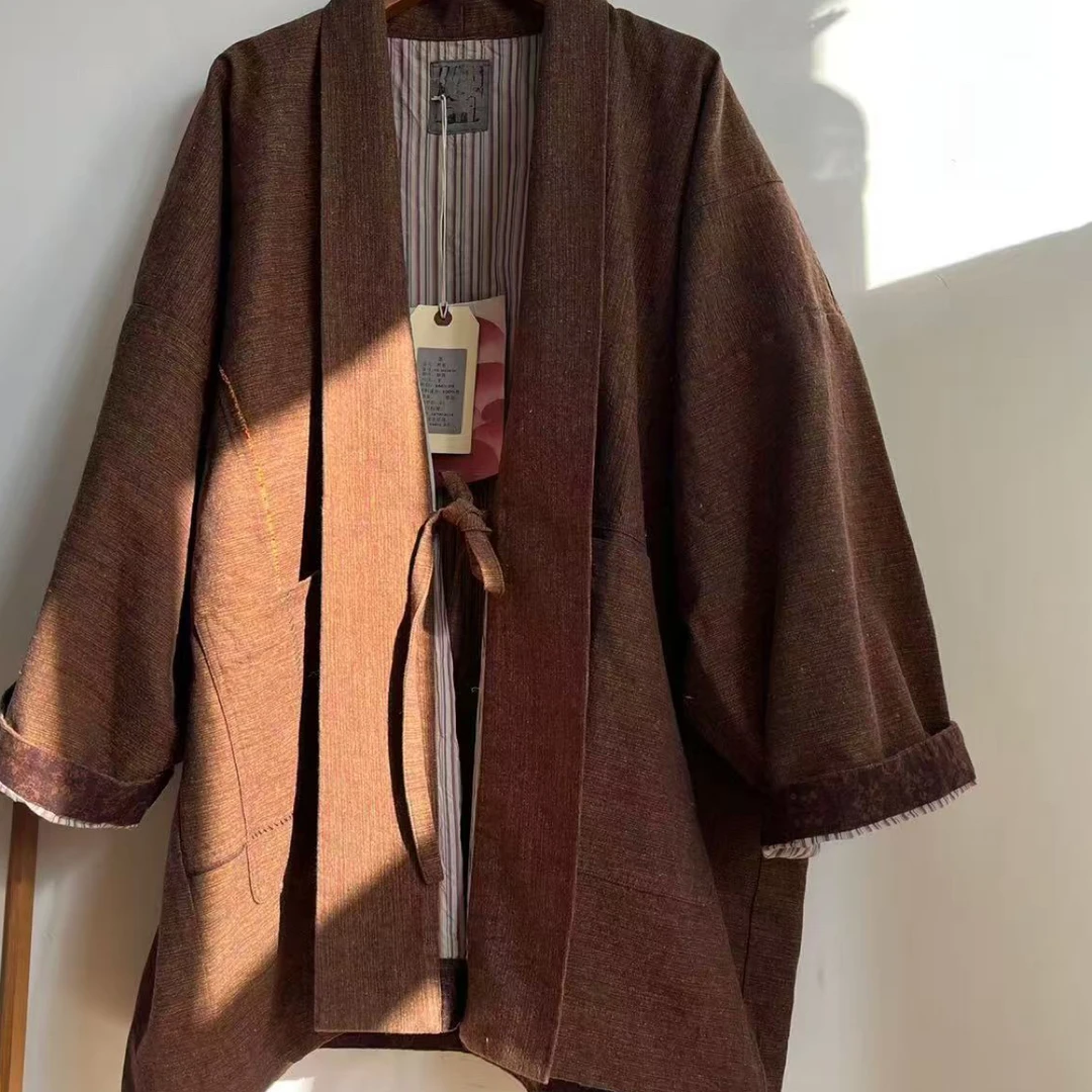 【荼】高定老料老土布道袍外套