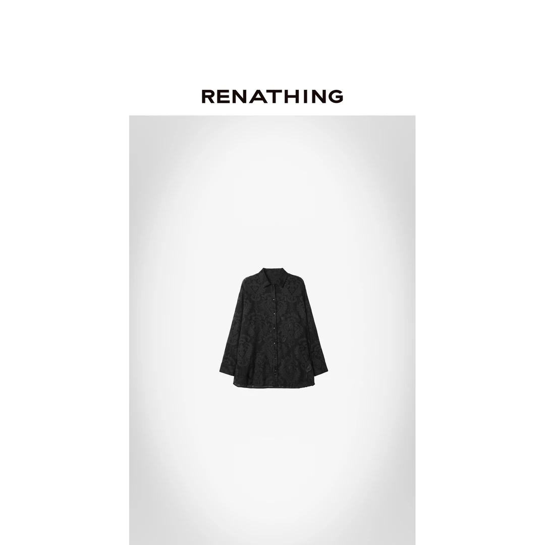 【RENATHING】花纹镂空衬衫