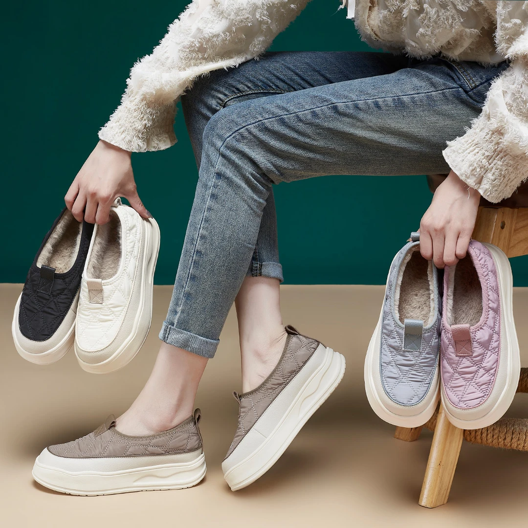 OL415宇航布面料加绒保暖防滑耐磨软底软面低帮